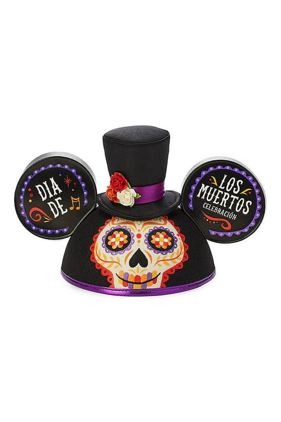 Parks Halloween Dia De Los Muertos Mickey Mouse Ear Hat for Adults New