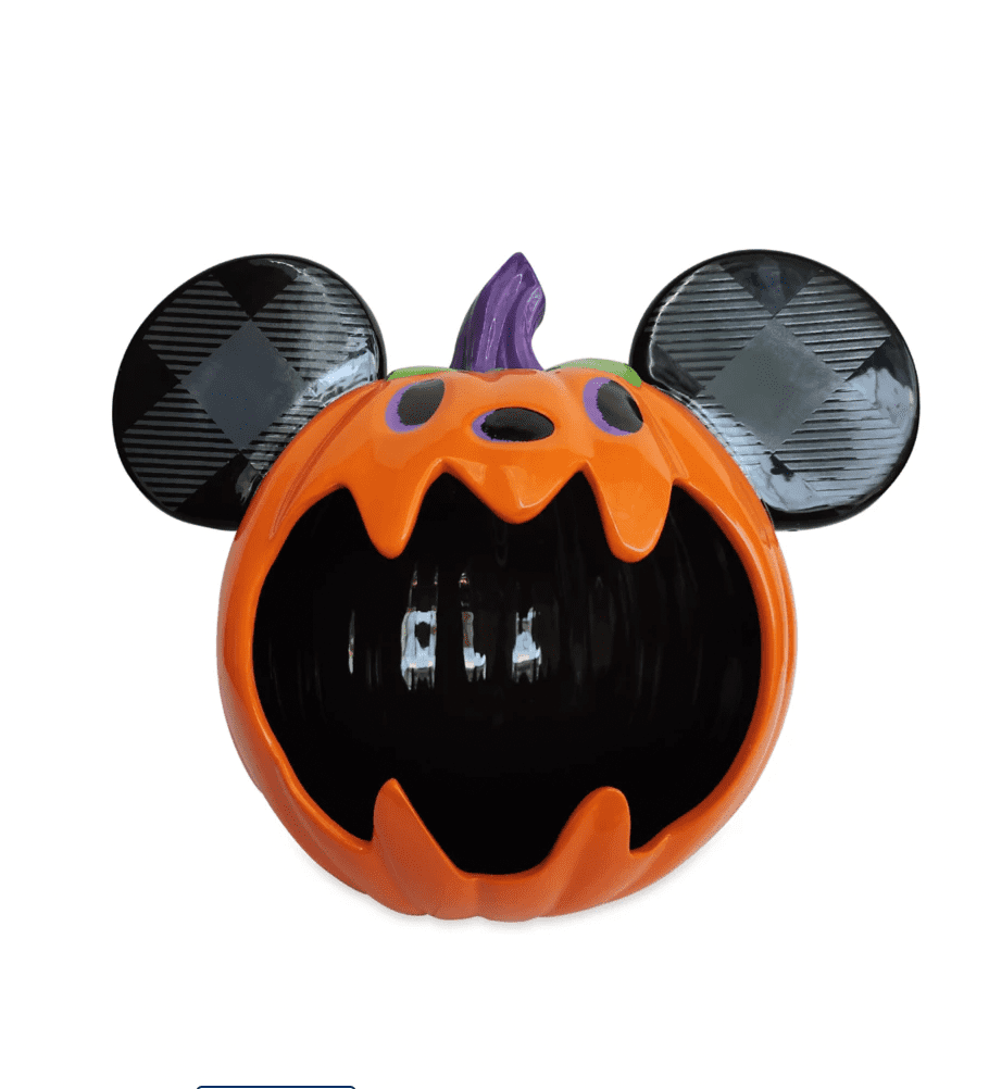 Disney Parks Halloween Trick or Treat Mickey Jack-o'-Lantern Candy Bowl ...
