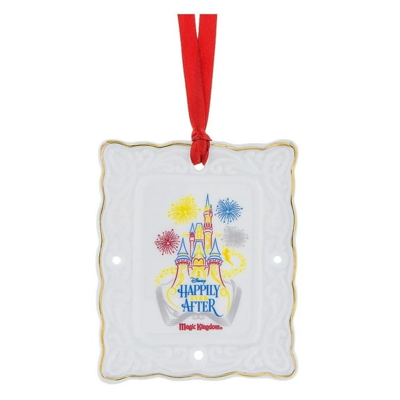 Disney Parks Happily Ever After Ceramic Frame Ornament New With Tags