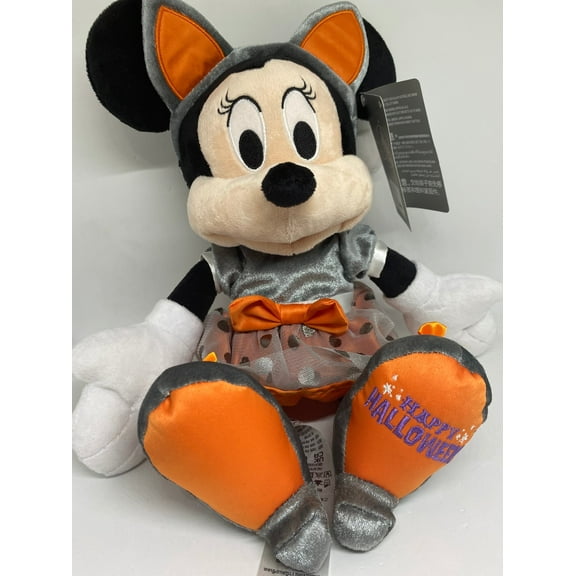 Disney Parks Happy Halloween 2021 Minnie Cat Plush New with Tag