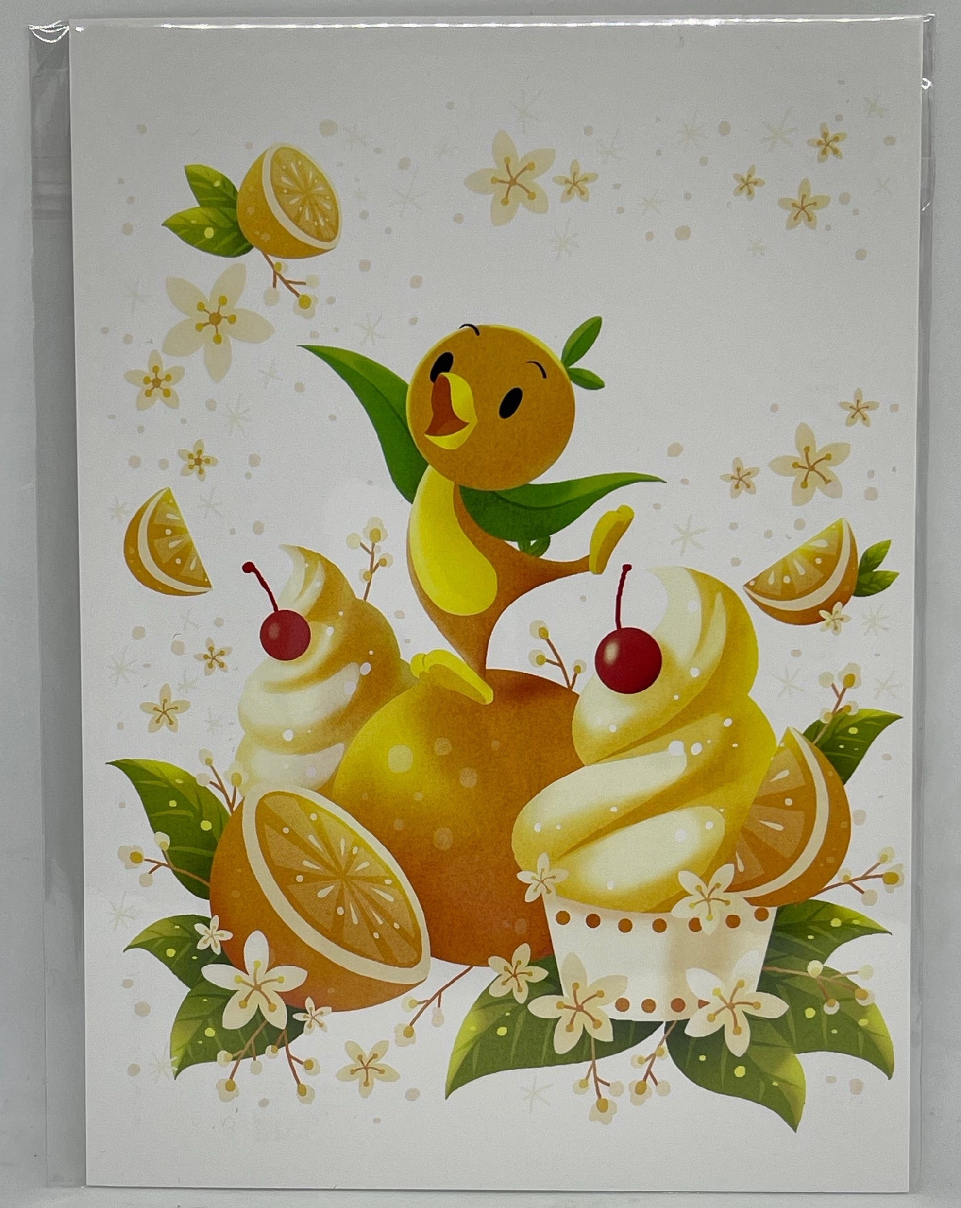 Disney Parks Happy Orange Song by Eunjung Kim Postcard Wonderground ...