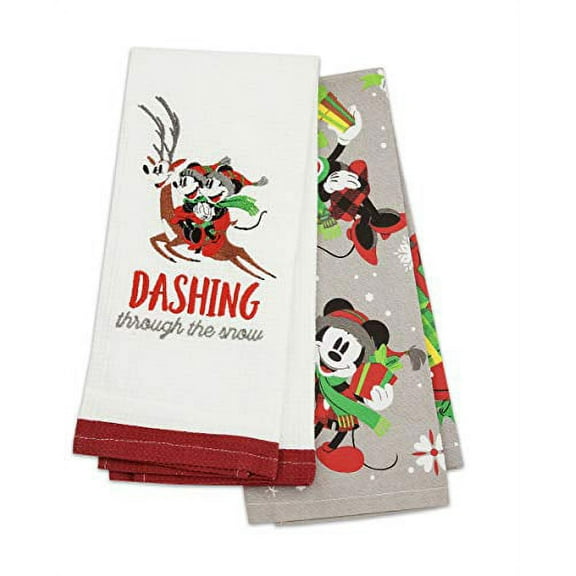 Disney Parks Holiday Kitchen Dish Towel Set of 2