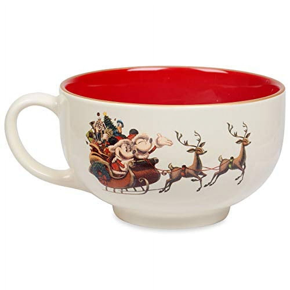 Disney Good Tidings Holiday Mickey Mouse 16 oz Red Ceramic Mug