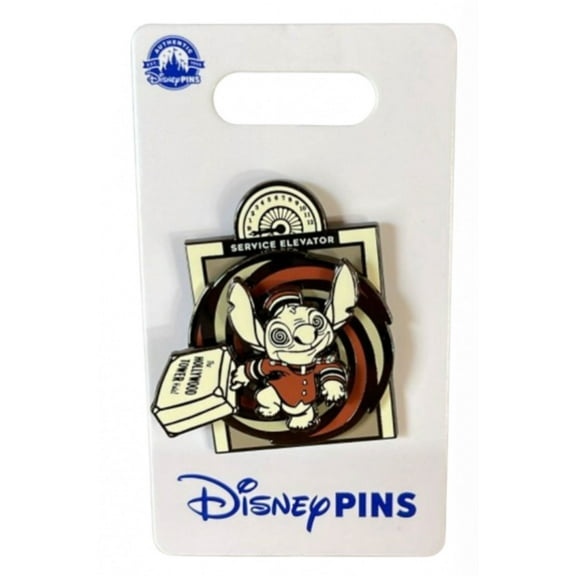 Disney Parks Hollywood Tower Hotel Stitch Service Elevator Pin New With Card