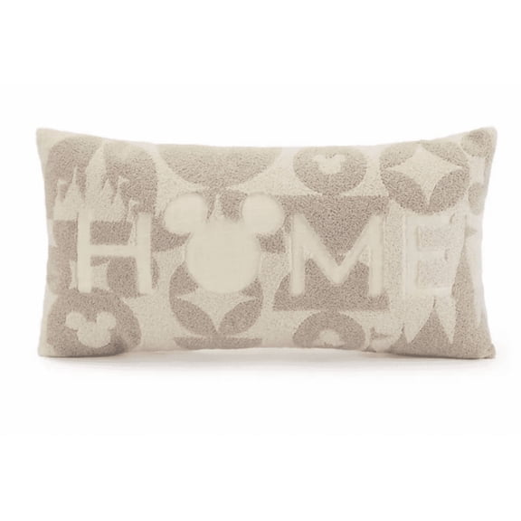 Disney Parks Home Collection Mickey Mouse Icon ''Home'' Throw Pillow New W Tag