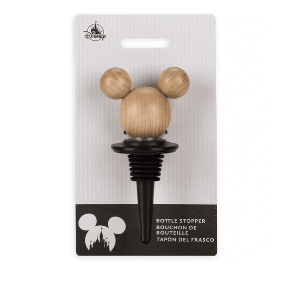 Disney Parks Home Collection Wood Mickey Icon Bottle Stopper New with Card