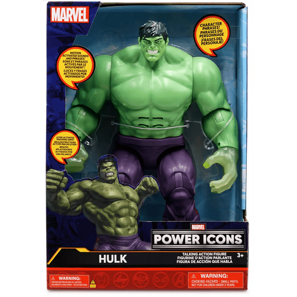 Disney Parks Hulk Power Icons Talking Action Figure with Box
