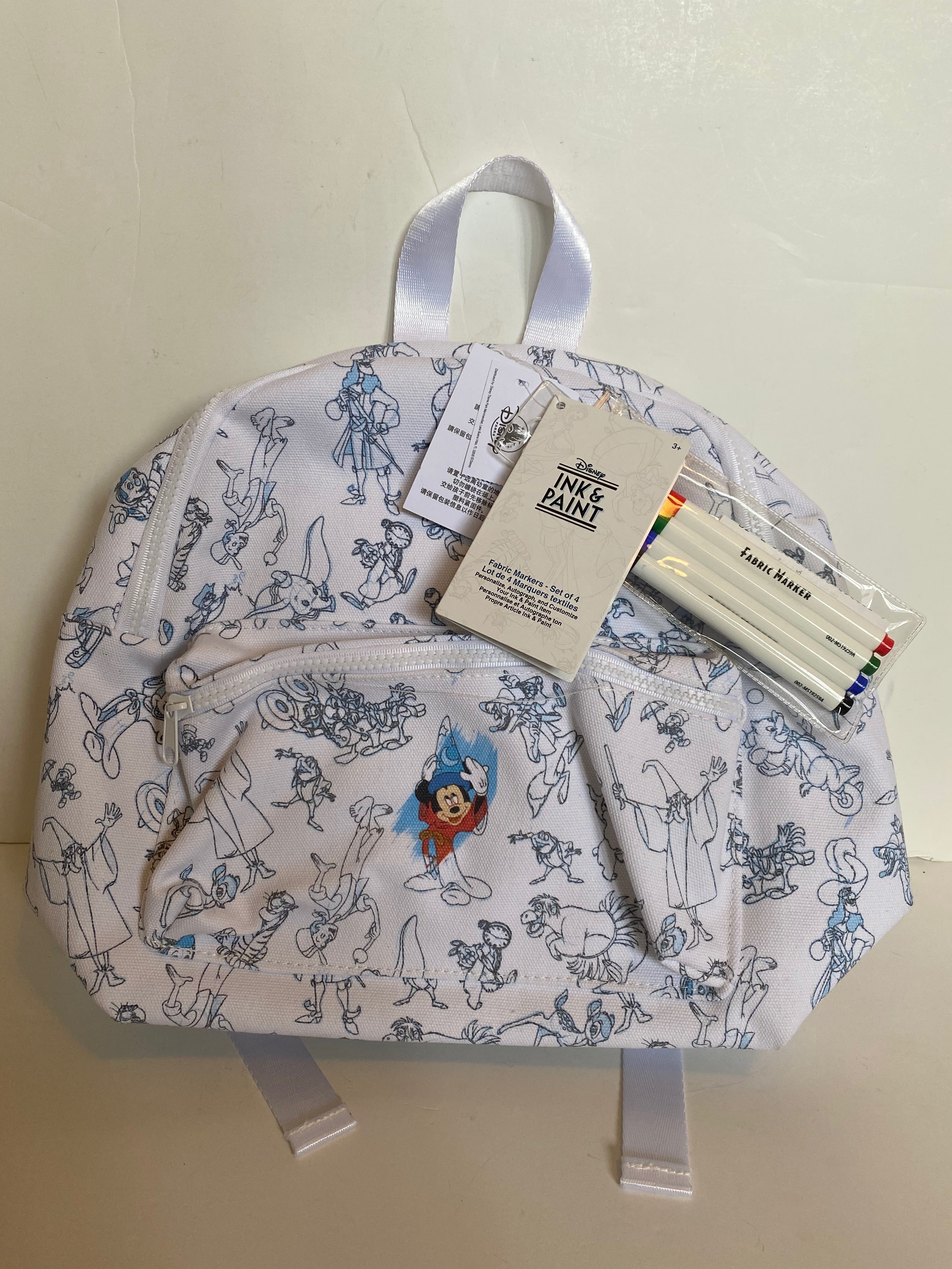 Disney Parks Ink &Amp; Paint Colorable Backpack With Markers  display picture 1