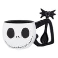 thumbnail image 1 of Disney Parks Jack Skellington Ceramic Coffee Mug & Spoon New, 1 of 2