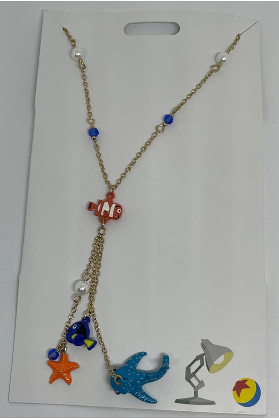 Parks Jewelry Finding Dory Nemo Dangle Charm Necklace New with Card