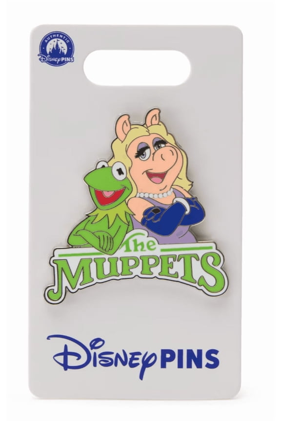 Parks Kermit and Miss Piggy Pin, The Muppets New With Card