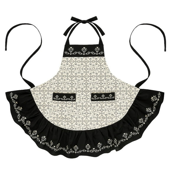 Disney Parks Kitchen Mickey Icons Chef Apron for Adults with Ruffle New with Tags