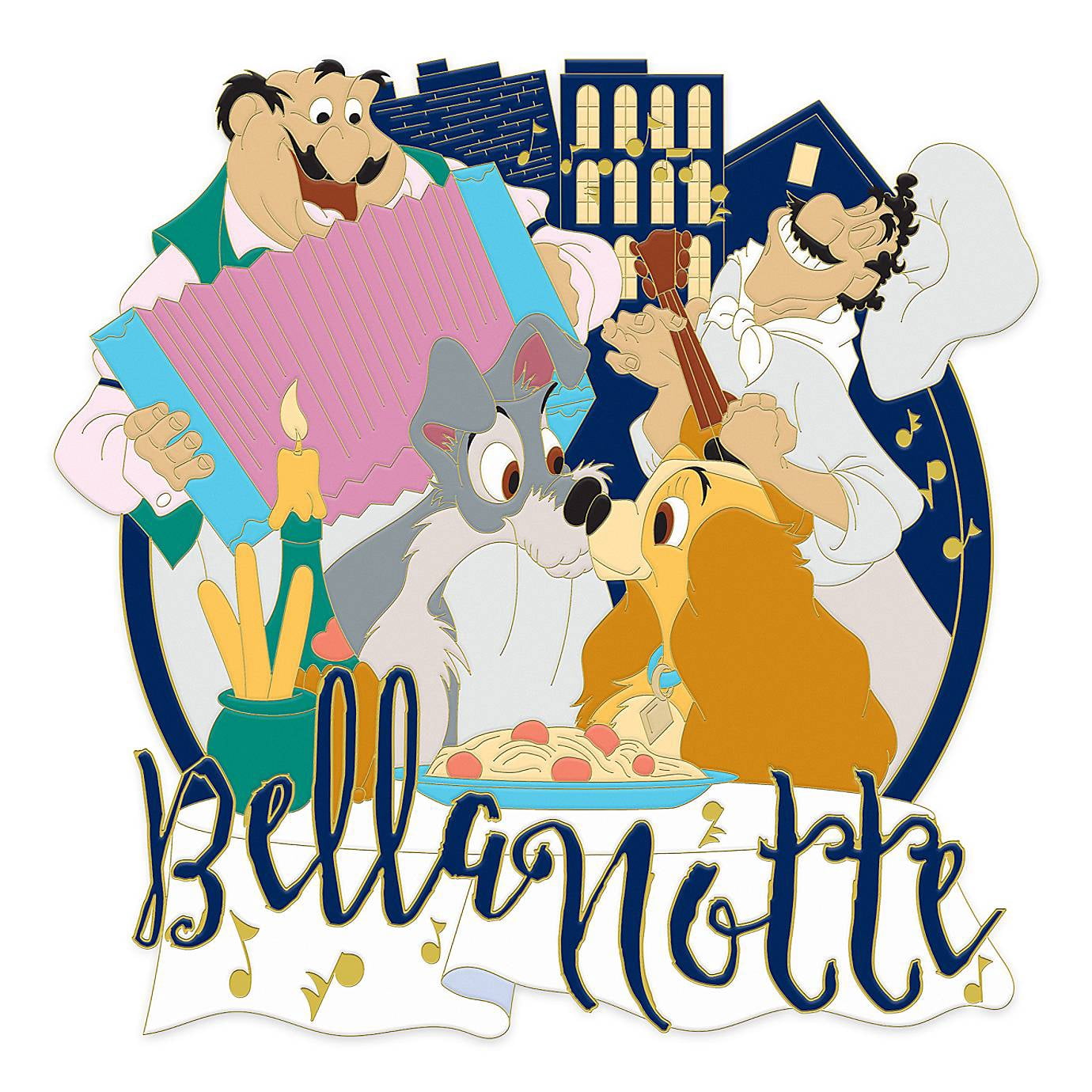 Disney Parks Lady and the Tramp Bella Notte Jumbo Limited Pin New with ...