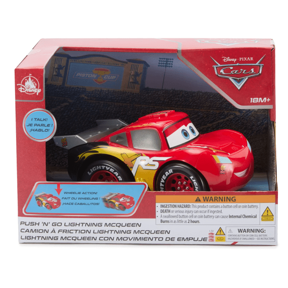 Disney Parks Lightning McQueen Push & Go Talking Car Pixar Cars New With Tags