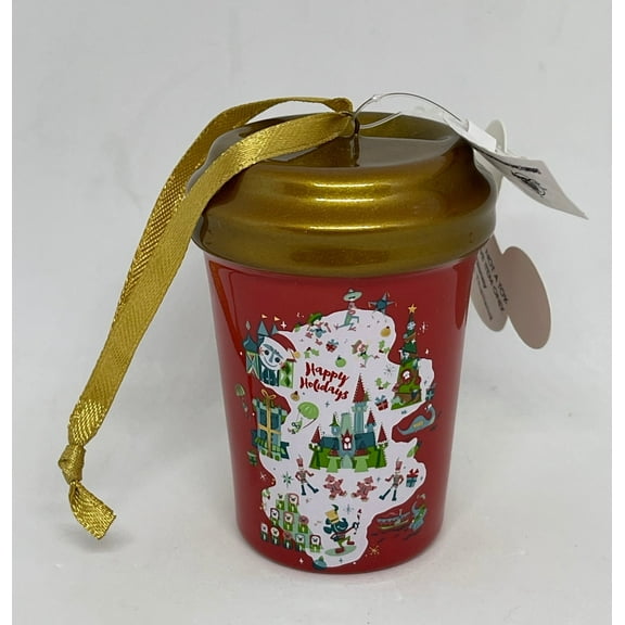 Disney Parks Map Starbucks Been There Holiday Tumbler Ornament New with Tag