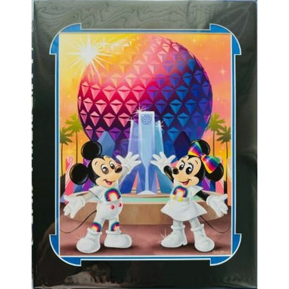 Disney Parks Maria Stuckey Epcot Spaceship Earth the Future Began in 1982 18 x 14 Print Art