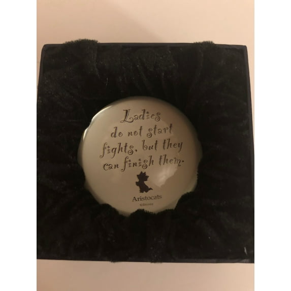 Disney Parks Marie Paperweight Ladies Do Not Start Fights New with Box