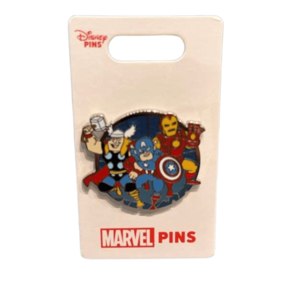 Disney Parks Marvel Family Cluster Iron Man Thor Captain America Pin New w Card