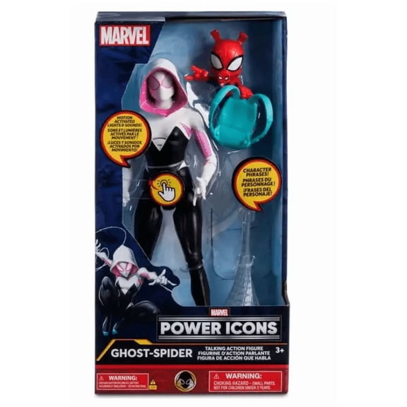Disney Parks Marvel Power Icons Ghost-Spider Talking Action Figure New With Tag