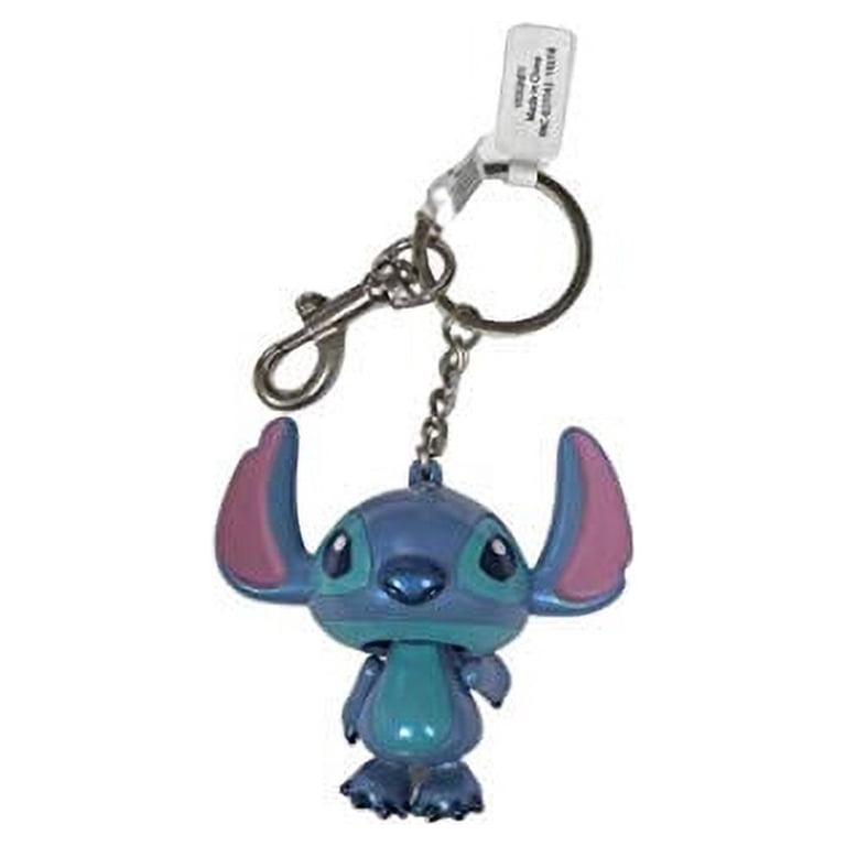 Disney Metallic Stitch Keychain, Iridescent Finish, Movable Arms
