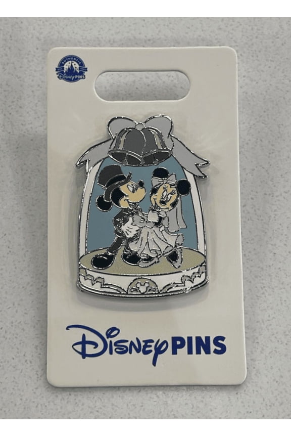 Mickey And Minnie Mouse Wedding Love Pin New with Card