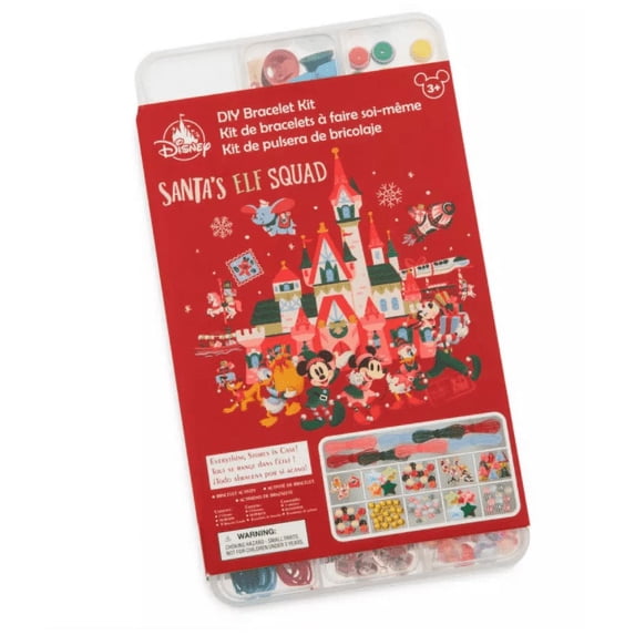 Disney Parks Mickey Friends Santa's Elf Squad Holiday DIY Bracelet Kit New w Tag