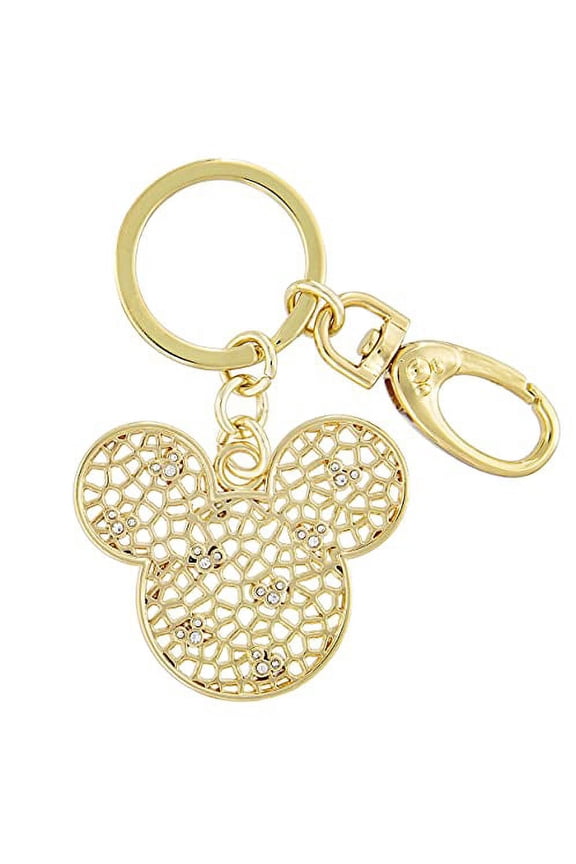 Disney Parks Mickey Gold Keychain