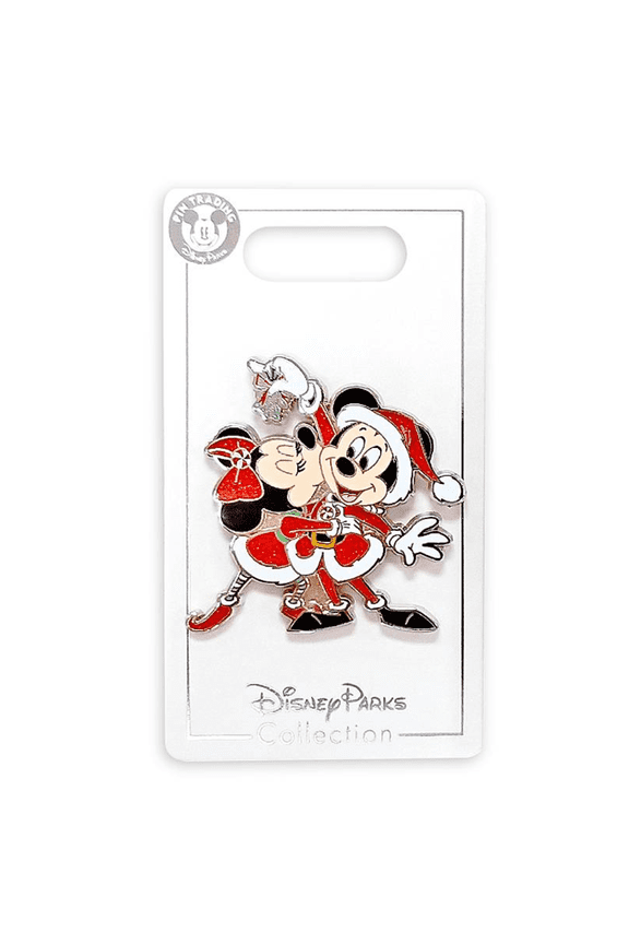 Parks Mickey Minnie Santa Christmas Holiday Pin New with Card