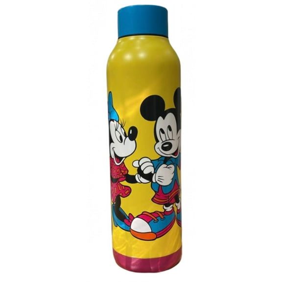 Disney Parks Mickey & Minnie Yellow Water Bottle New With Tag