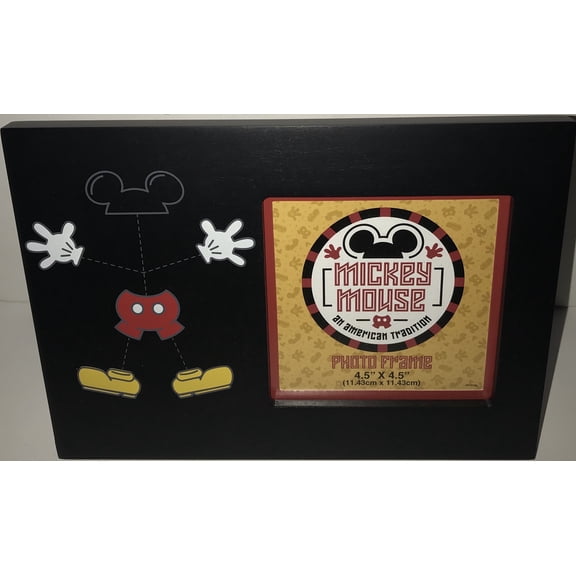 Disney Parks Mickey Mouse An American Tradition 4.5 x4.5 Picture Photo Frame BLK