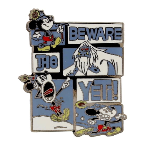 Disney Parks Mickey Mouse Beware the Yeti Pin New with Card
