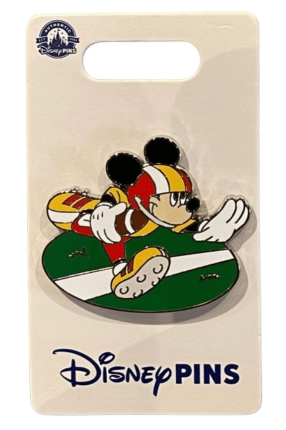Parks Mickey Mouse Football Touchdown Pin New With Card
