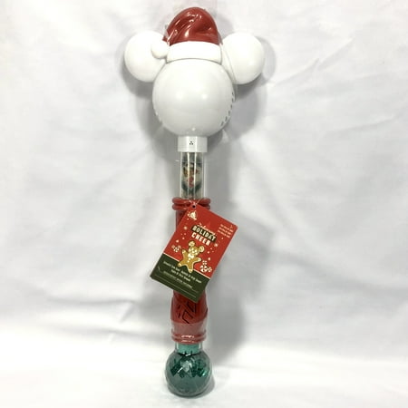 Disney Parks Mickey Mouse Holiday Light-Up Singing Bubble Snow Wand