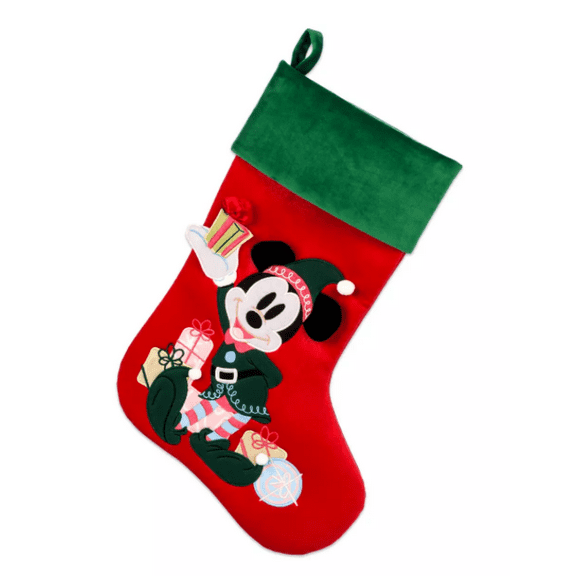 Disney Parks Mickey Mouse Holiday Stocking New with Tag