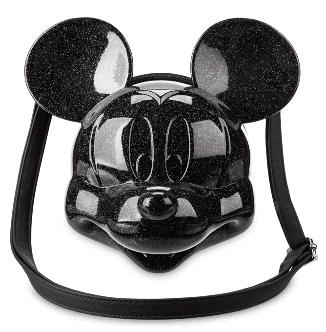 Disney Parks Mickey Mouse Loungefly Mickey Head Black Crossbody Purse Bag