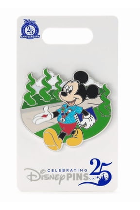 Parks Mickey Mouse Pin Trading 25th Anniversary Pin New With Card