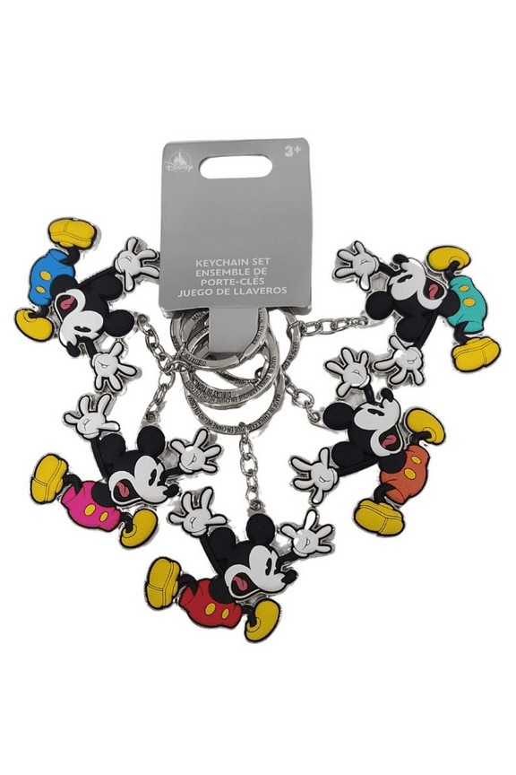 Parks Mickey Mouse Running Scare Keychain Set New With Tag