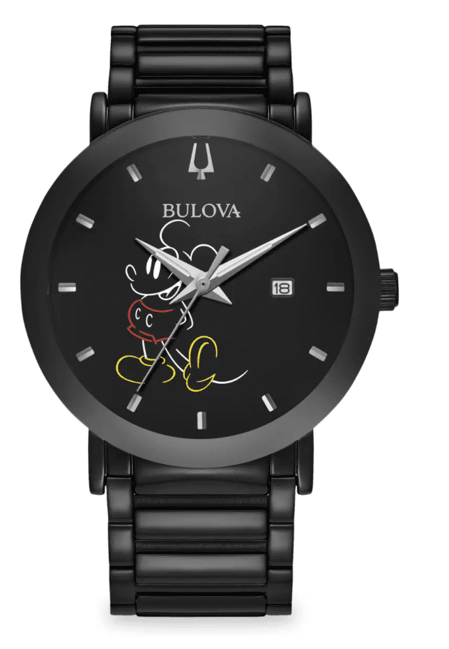 Disney Parks Mickey Mouse Silhouette Stainless Steel Quartz Watch