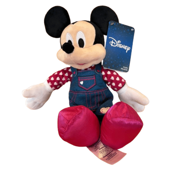 Disney Parks Mickey Mouse Valentine's Day Love Heart Plush 13'' Toy New with Tag