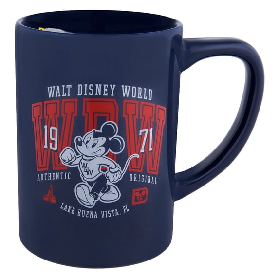 Disney Parks Mickey Mouse Walt Disney World 71 Decal Ceramic Coffee Mug New