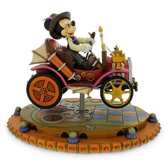 Disney Parks Mickey Steampunk Horseless Carriage Figurine New With Box