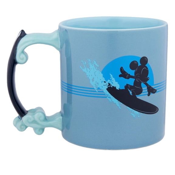 Disney Parks Mickey Summer Fun Surfboard 16 oz Ceramic Coffee Mug New