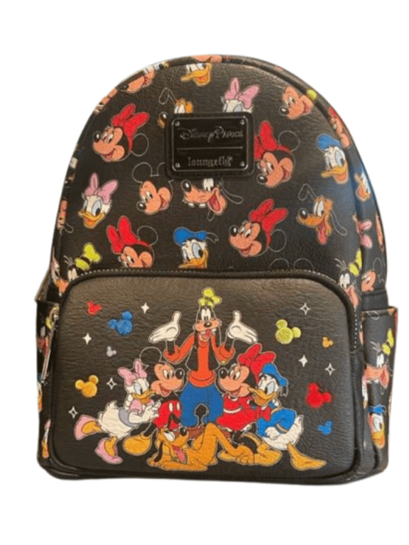 Parks Mickey and Friends Loungefly Black Backpack New With Tag