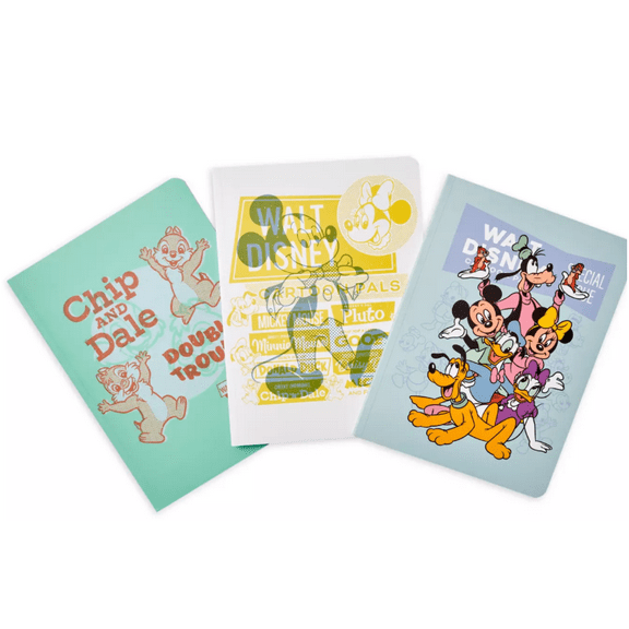 Disney Parks Mickey and Friends Notebooks Set of 3 New with Tag