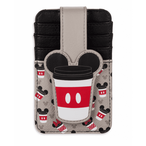 Disney Parks Mickey and Minnie Coffee Cup Credit Card Wallet New with Tags