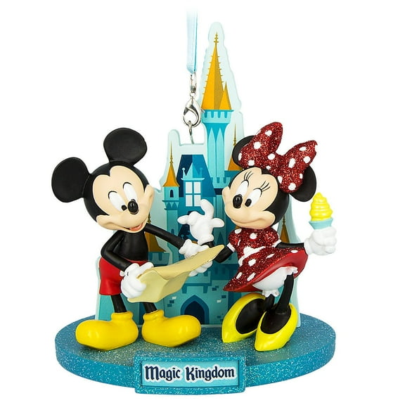 Disney Parks Mickey and Minnie at Magic Kingdom Christmas Ornament New with Tag