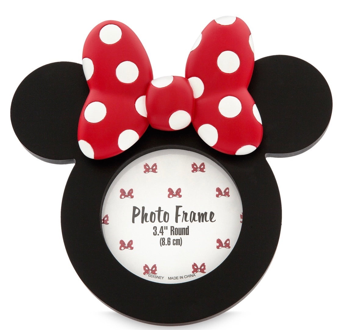 Disney Parks Minnie Bows Icon Round Picture Photo Frame New