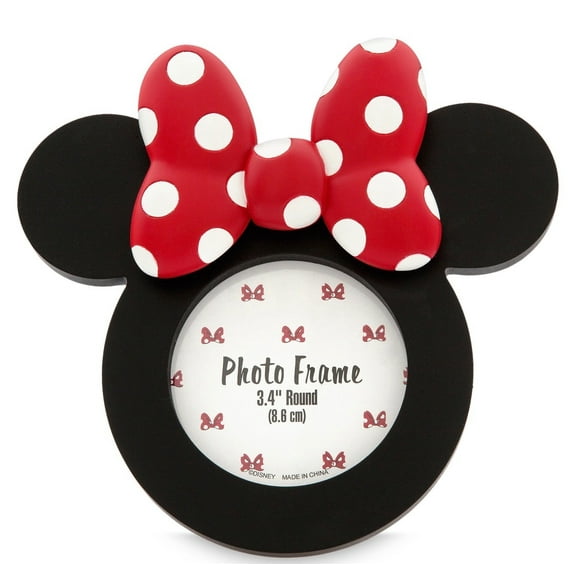 Disney Parks Minnie Bows Icon Round Picture Photo Frame New