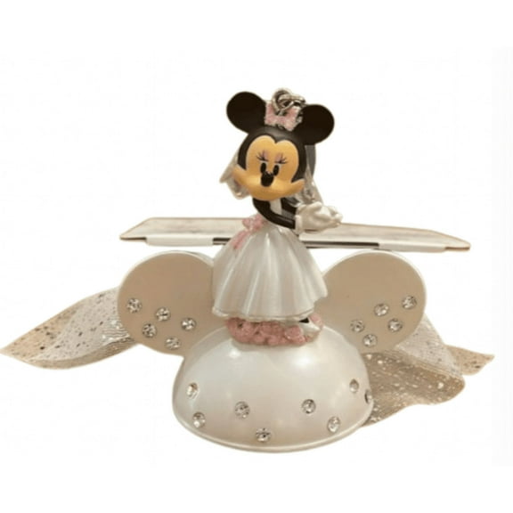 Disney Parks Minnie Bride Wedding Ear Hat Christmas Ornament New with Tag