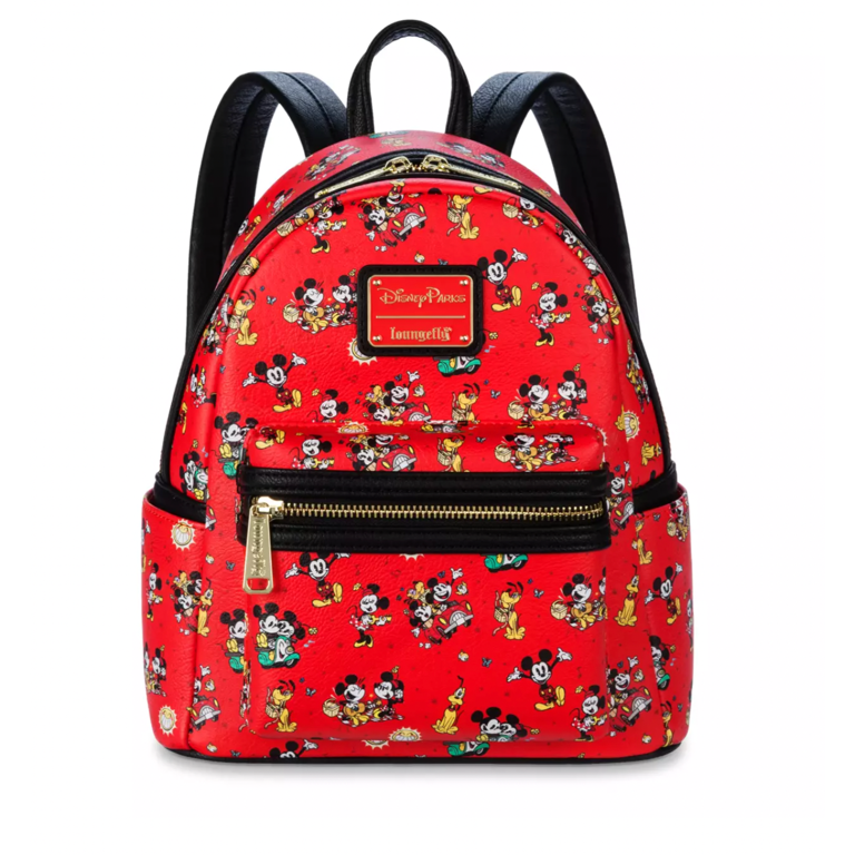Disney Loungefly Mickey Minnie Pluto Polka Dot Mini Backpack White Black Red Disney Minnie Mouse Black & White Polka Dot Cosplay Mini  main image 4